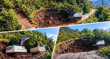 Giresun’da Araç Geçişini Zorlaştıran Viraj Genişletildi