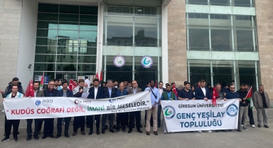 Giresun’da Öğrenciler Filistin İçin Ses Yükseltti