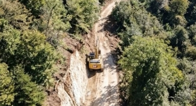 Piraziz’de Yayla Yolunda Genişletme Mesaisi