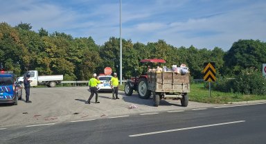 Samsun'da traktörle çarpışan motosikletin sürücüsü yaralandı