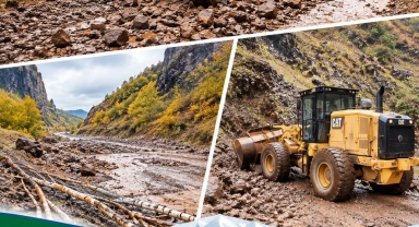 Şebinkarahisar’da Heyelan Nedeniyle Kapanan Köy Yolu Yeniden Ulaşıma Açıldı
