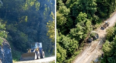 Tirebolu’da Heyelan Temizleme Çalışması Tamamlandı