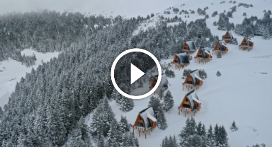 Beyaza bürünen Kümbet Yaylası'nda kış güzelliği