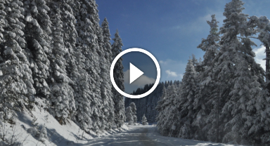 Doğa harikasında eşsiz kış manzarası