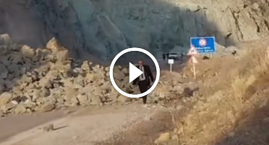 Heyelana aldırış etmeden yürüdü son anda kurtuldu!