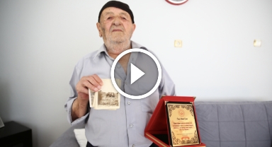 Giresunlu Kore gazisi Çakır, "savaş sona erdi" yazısını sevinçle dağıtmış