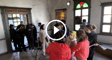 Giresun'da üniversite öğrencileri o ilçedeki tarihi yapıların rölövesini çıkardı