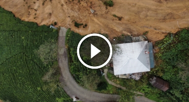 Rize'de heyelanın yaşandığı alan havadan böyle görüntülendi    