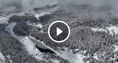 Beyaza bürünen o göl havadan böyle görüntülendi   