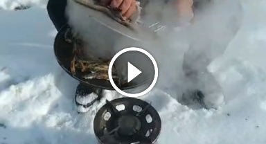  Eksi 10 derece havada hamsi tava ve horon keyfi