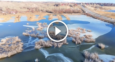 Donan Vali Uğur Boran Kuş Cenneti havadan görüntülendi