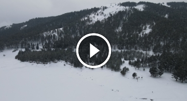 Giresun'da Dikmetaş Göleti buz tuttu