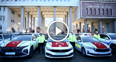 Giresun'da jandarma ve emniyet teşkilatına 65 araç tahsis edildi