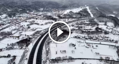 Bolu Dağı Tüneli havadan böyle görüntülendi   