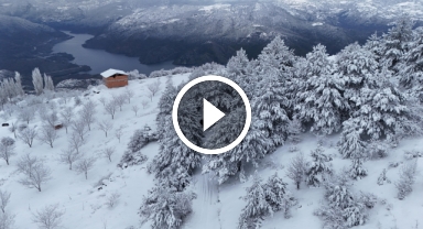 Kar yağışı kartpostallık görüntüler oluşturdu