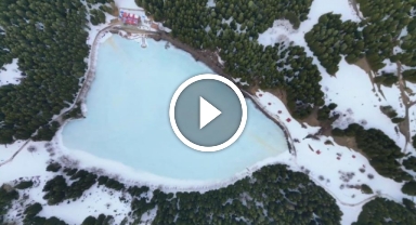 Şavşat Karagöl'de kışın son günlerinde mest eden görüntüler