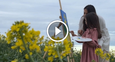 8 yaşındaki ressam İnci, üçüncü sergisine hazırlanıyor