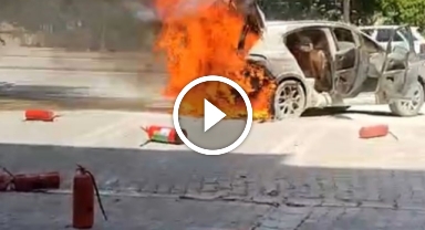 Açık bırakılan kablolar otomobili yaktı