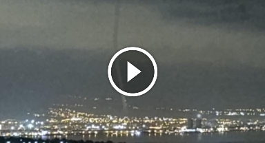 Akdeniz'de oluşan hortum görüntülendi