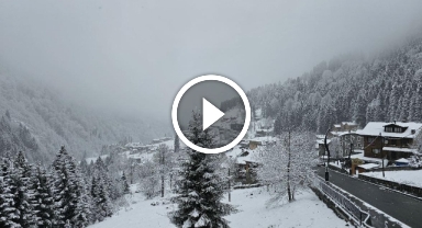 Ayder Yaylası kar yağışının ardından beyaz büründü