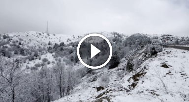 Karadeniz'in o ilindeki Pekün Dağı Geçidi beyaza büründü