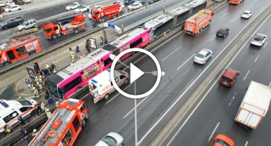 Beylikdüzü'ndeki metrobüs kazasının görüntüleri ortaya çıktı: 1 kişi hayatını kaybetti