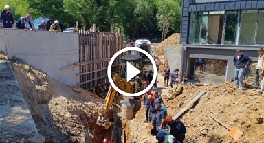 Çekmeköy'de inşaat alanında göçük: 1 işçi mahsur kaldı