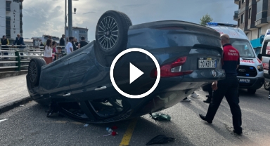  Ordu'da kaza yapan otomobil takla attı: 5 kişi yaralandı