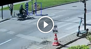 Yaya geçidinde dehşet anları