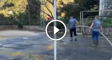 Giresun İl Özel İdaresi Heyelan Bölgesinde! Öğrenciler İçin Acil Temizlik