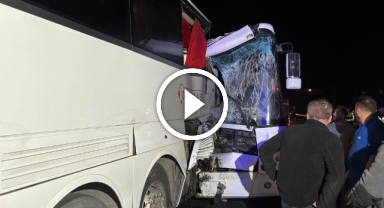 İki otobüs çarpıştı! Feci kazada 13 kişi yaralandı 