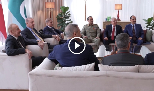 Cumhurbaşkanı Erdoğan, Aliyev ve Şerif ile görüştü