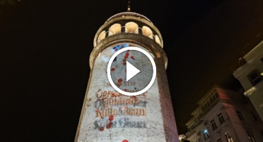 Galata Kulesi Öğretmenler İçin Işıldadı