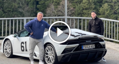 Trabzon'a Lamborghini ile geldi, köy yollarında ilgi odağı oldu