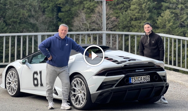 Trabzon'a Lamborghini ile geldi, köy yollarında ilgi odağı oldu