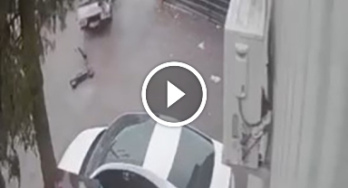 Akıl almaz kazanın güvenlik görüntüsü ortaya çıktı