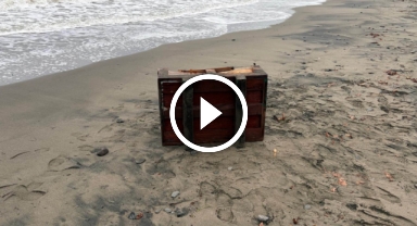 Karadeniz'de sahile vuran sandık incelemeye alındı