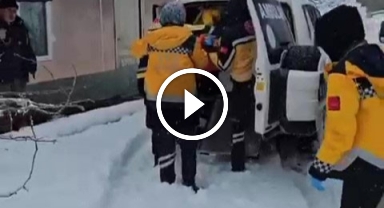 Giresun'da 79 yaşındaki hastanın imdadına arazi tipi ambulans yetişti