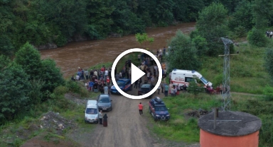 Giresun'da üç kişinin ölümüne neden olan selin başlangıç anı kameraya yansıdı